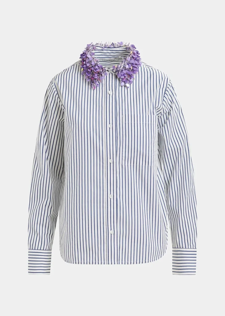 Blue and purple cotton shirt