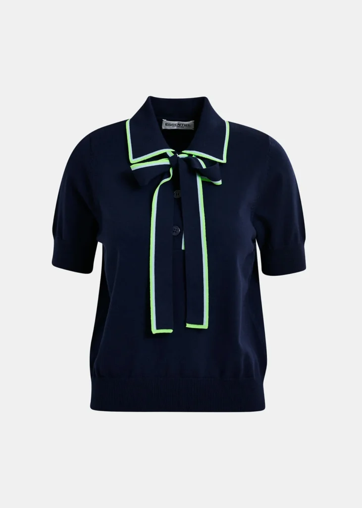 Polo with self-tie